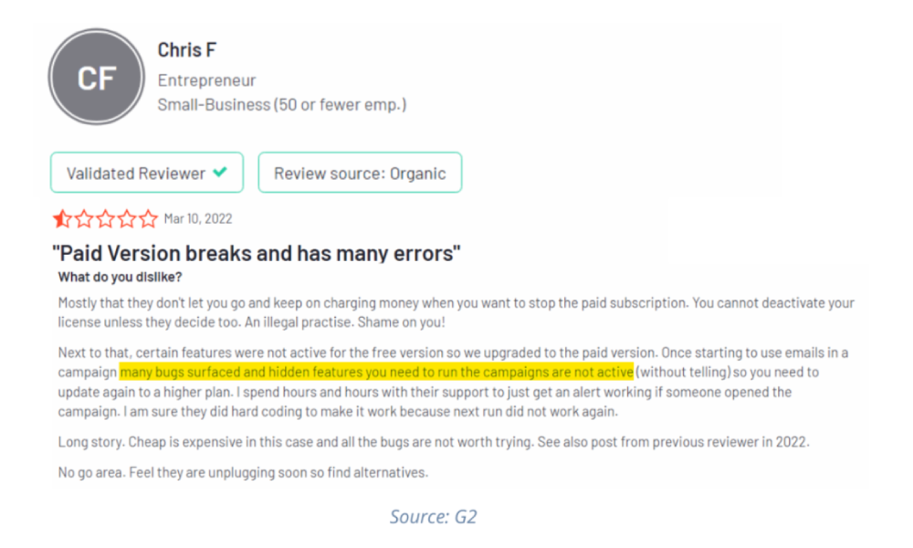 Opinión de cliente de AgileCRM3