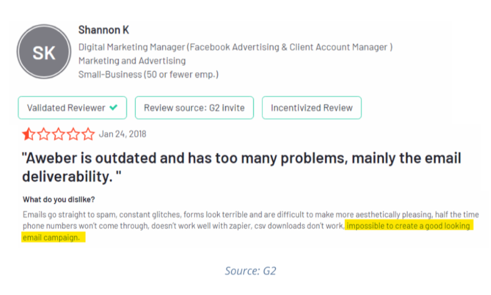 AWeber customer review3
