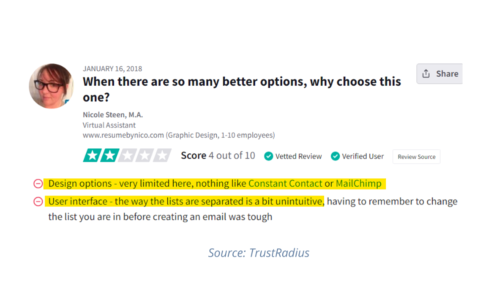 AWeber customer review4