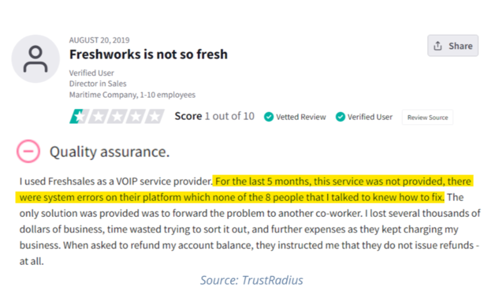 HubSpot customer review4