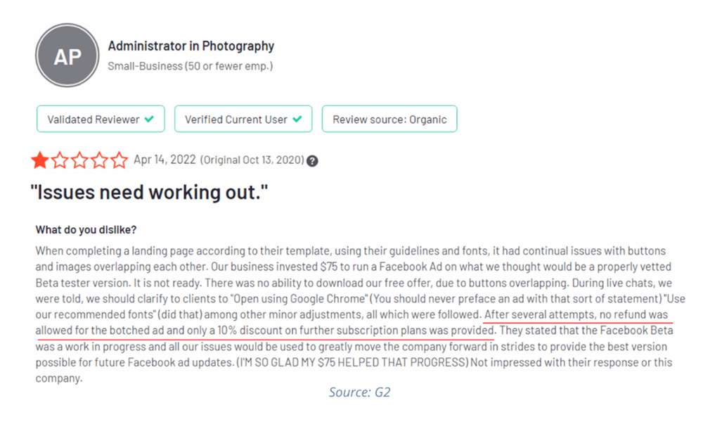 GetResponse customer review1