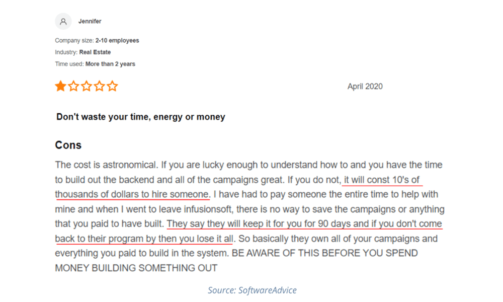 Infusionsoft customer review1