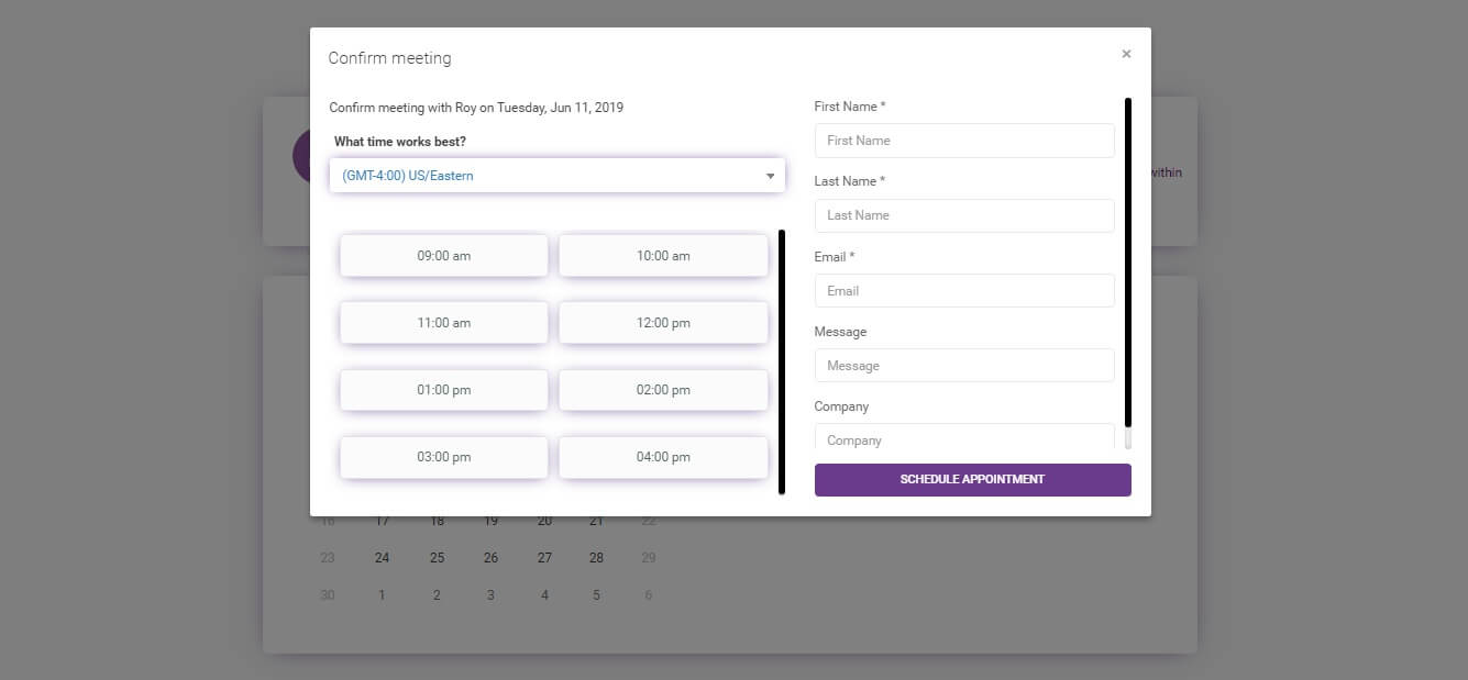 custom fields in appointment scheduling software in engagebay
