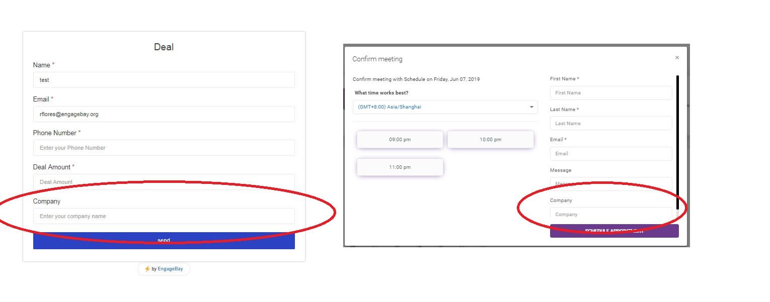 customize a company in engagebay