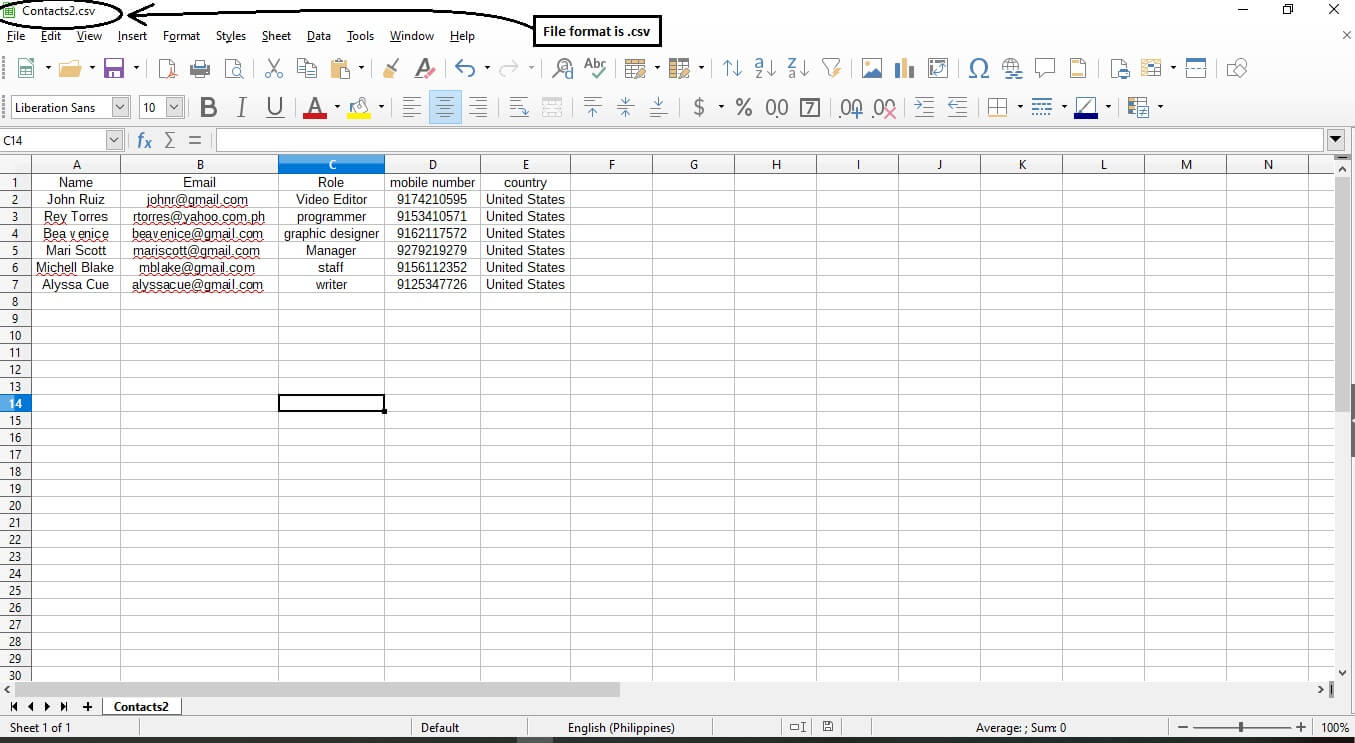 import contacts from csv file in engagebay