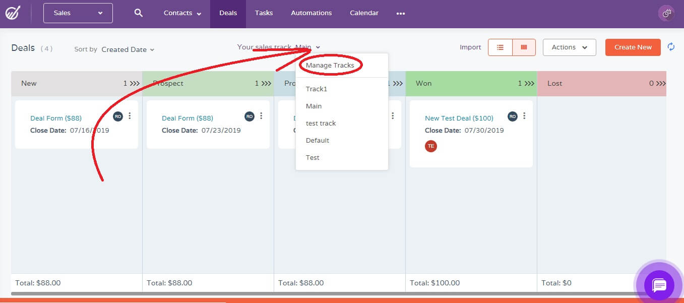 dealtracks in engagebay