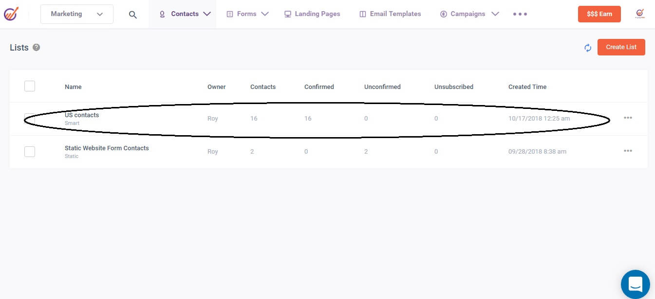 using smart lists in engagebay