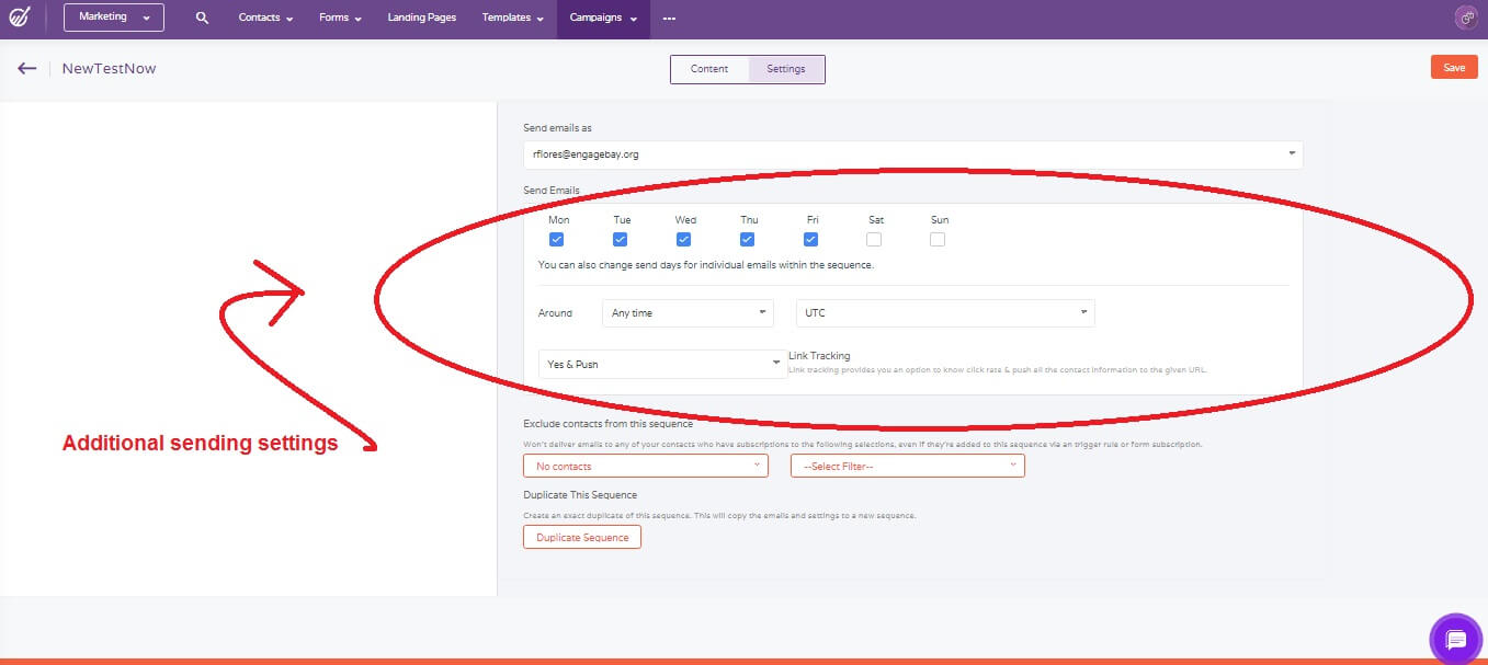 scheduling email sequences