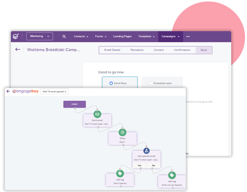 make calls from engagebay crm